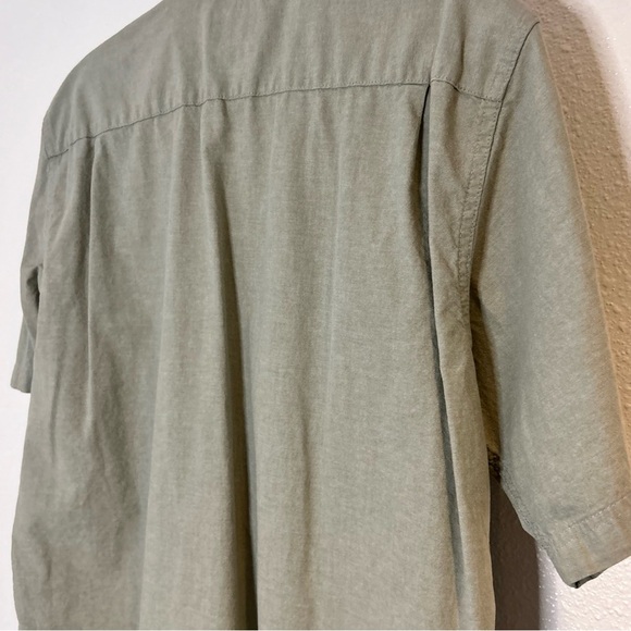 Wrangler Olive Green Short Sleeve Comfort Flex Shirt Size Large - Picture 4 of 5